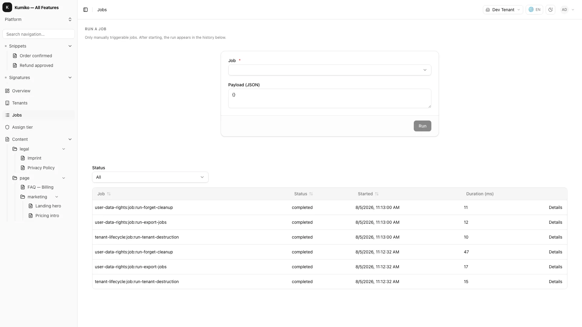 Background Jobs with retry