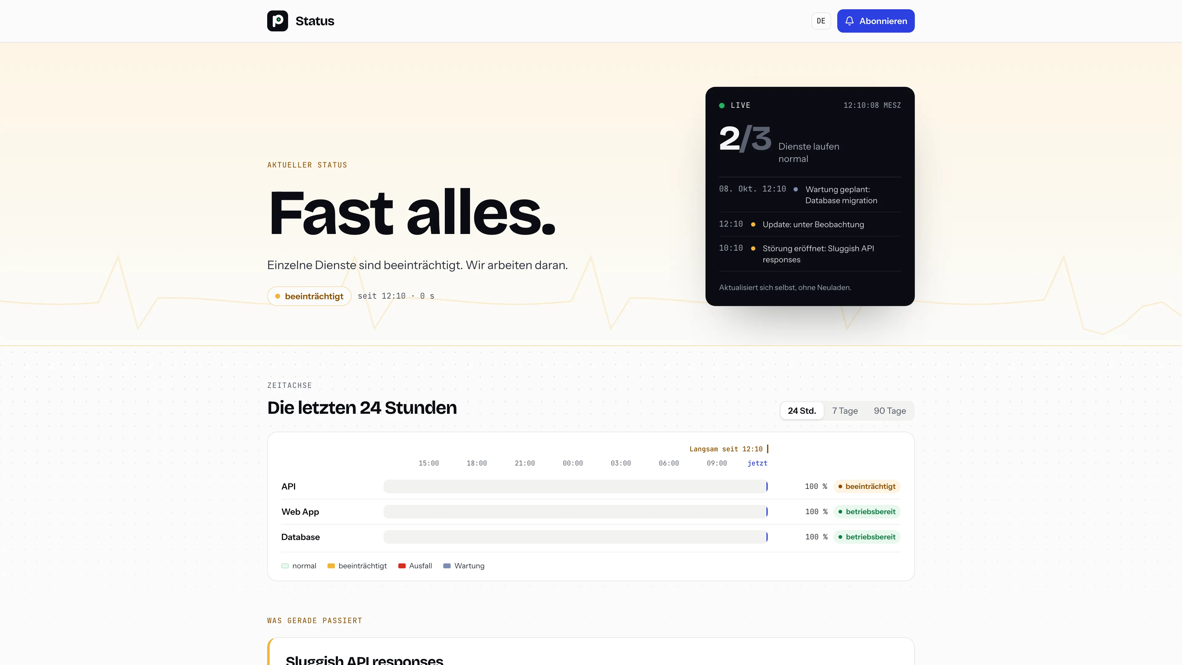 PublicStatus tenant status page